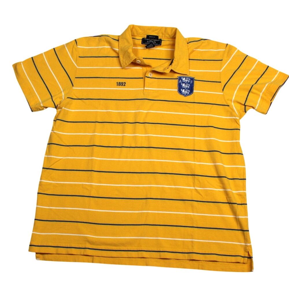 Abercrombie Fitch Muscle Polo Y2K Mens Large Coastal Frat Boy Ivy League Crest